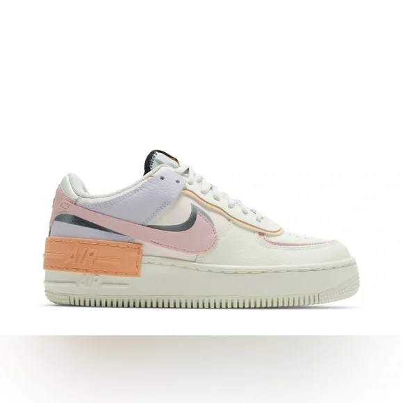 ✨ Nike women’s Air Force 1 Shadow ‘Orange Chalk Pink Glaze’ Size 9 - Picture 1 of 11